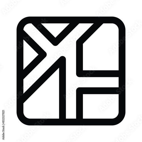 Trendy icon of map location is up for premium use