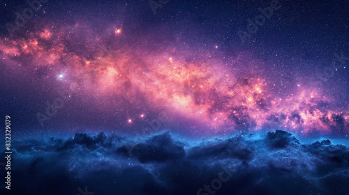 Planet and Space Out of World Galaxy milky way  background Ai