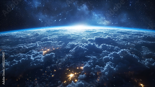 Planet and Space Out of World Galaxy milky way  background Ai