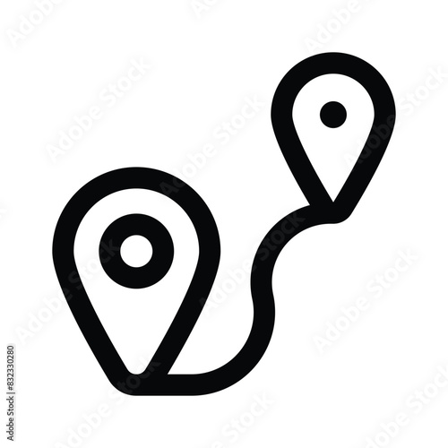 Creatively designed icon of distance, ready to use vector