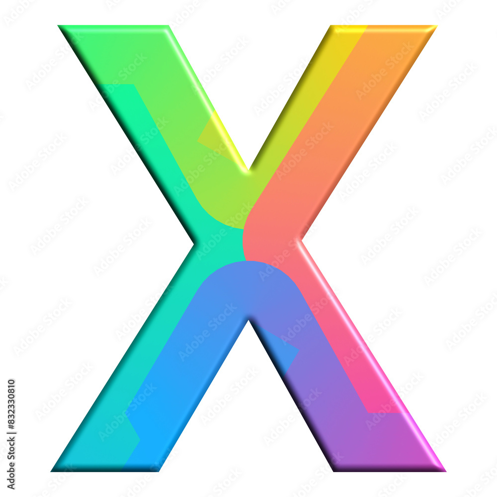 3d letter X