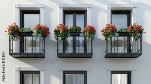 a city residence adorned with a traditional facade and ornate decorative balconies  transporting viewers to the heart of Spain s vibrant streets.