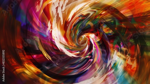 Abstract swirling pattern in vibrant colors for art or design projects