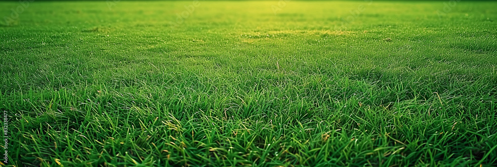 Obraz premium green grass field background, top view, grass texture