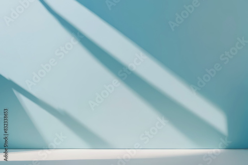 Wallpaper Mural blurred shadow in light blue wall background minimalist product presentation Torontodigital.ca