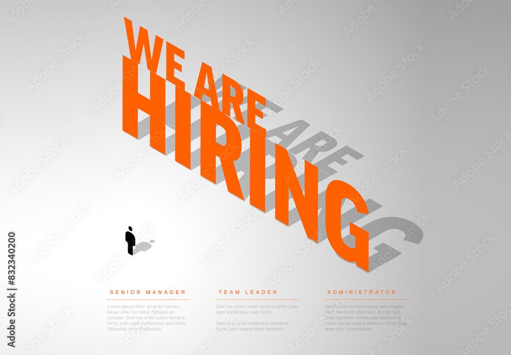 Job position light poster flyer social media status - we are hiring