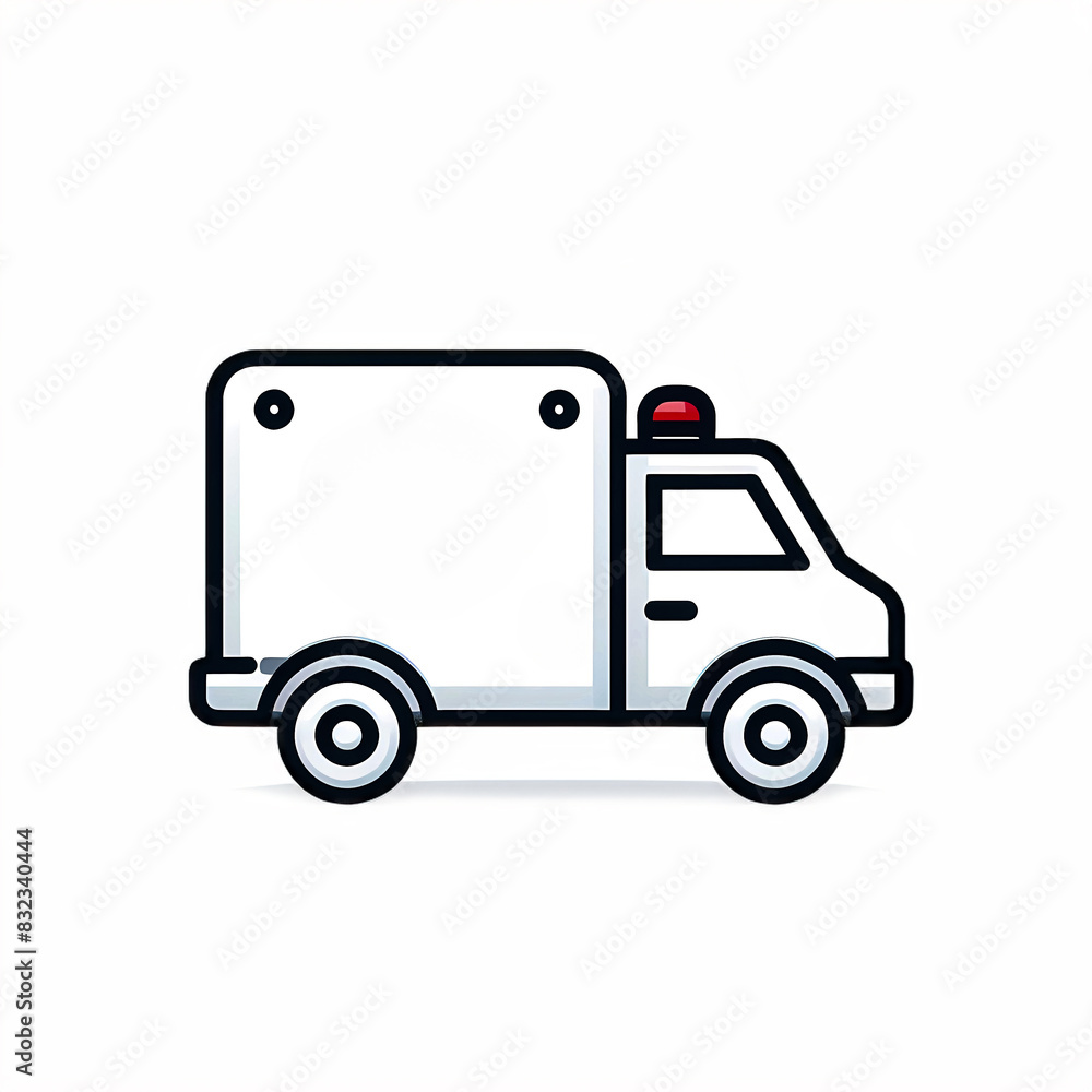 Isolated vector illustration of an ambulance on a white background. Isolated vector illustration of an ambulance on a white background.
