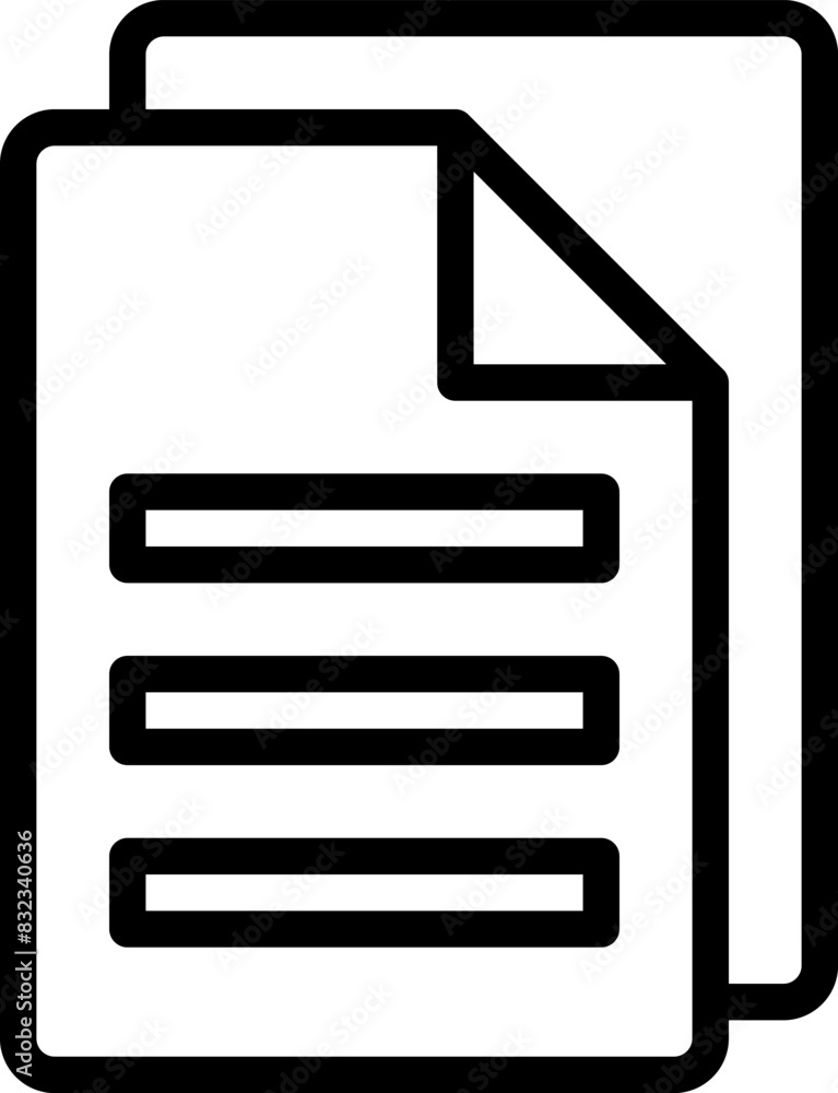 Paper Icon. Stationery Vector Illustration Paper Icon. Stationery Vector Illustration