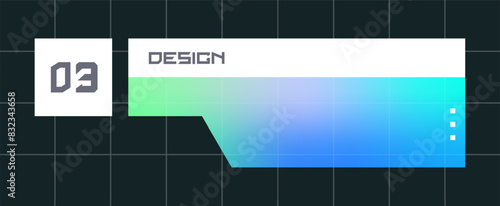 Futuristic element vector illustration. Colorful lower third video overlay.