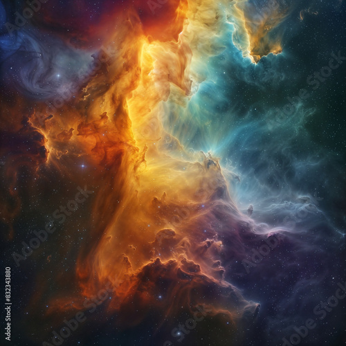 Beautiful gas and dust cloud in outer space