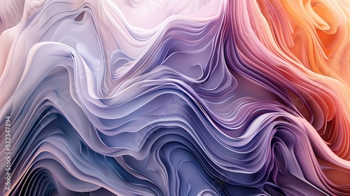 Abstract wallpaper featuring organic lines in a gradient color scheme, creating a sense of depth and flow.