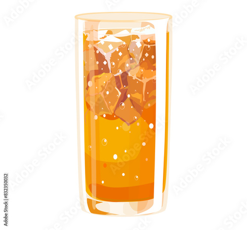 オレンジ色のジュースのイラスト
