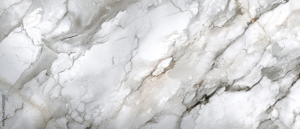 luxurious white marble texture background with subtle grey veins, polished finish