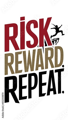 Wallpaper Mural Risk Reward Repeat (T-shirt Design Motivational Quote, Illustartion,Typography) Torontodigital.ca