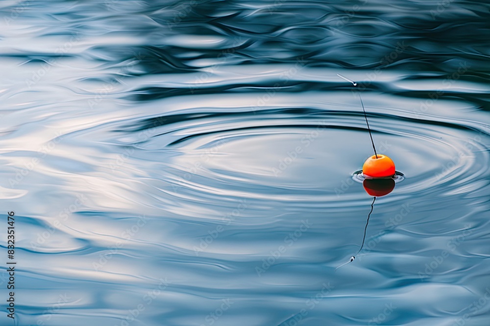 a image of a red object floating in a body of water a image of a red object floating in a body of water