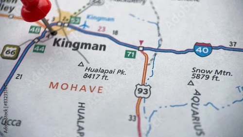 Kingman, Northern Arizona, Pin On The USA Road Map, Dolly Shot