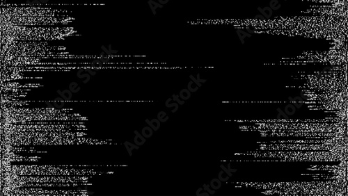 Retro CCTV or VHS Video White Noise Background. Scanlines Vibration Glitch. Video Damage Overlay Texture. Nostalgic Vintage 80s 90s Surveillance Technology Vector Illustration.