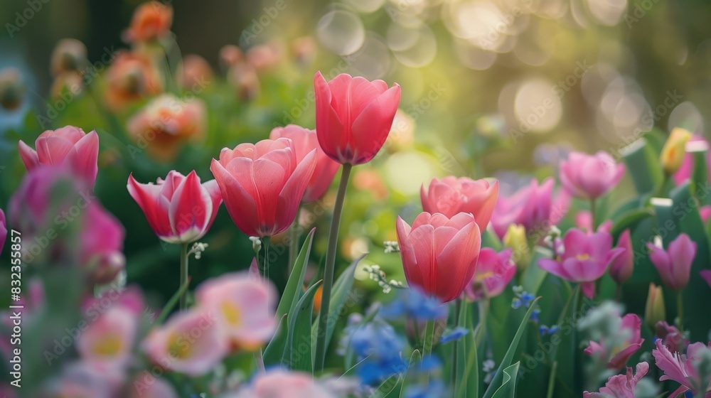 Fototapeta premium Lovely flowers in the garden