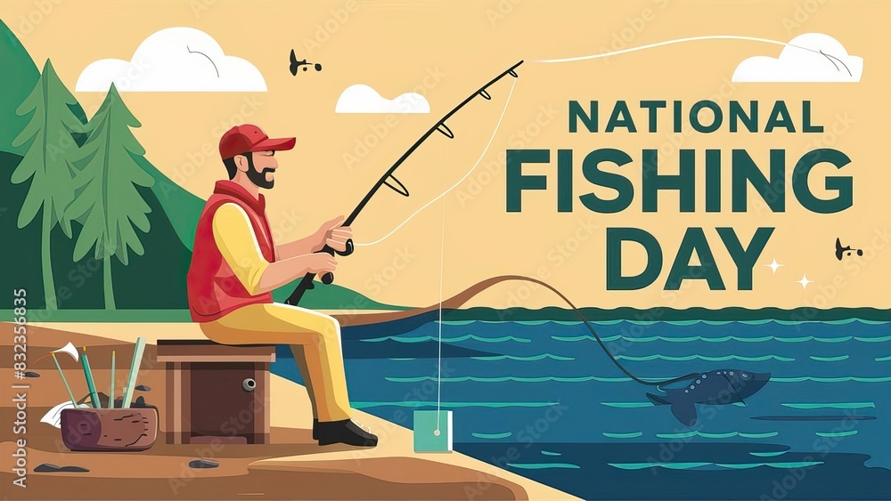 Fishing Day, National Go Fishing Day, National Go Fishing Day poster ...