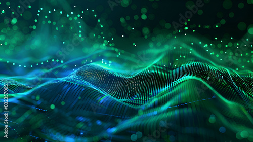 Motion Abstract background, wave curve Digitally generated abstract background ,A digital green blue curve and sound wave pattern element are abstract digital artworks