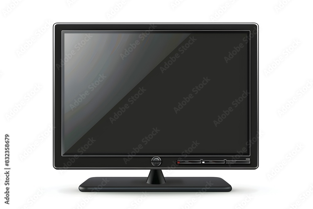 Photo of Modern Flat Screen Television on Clean White Background Photo of Modern Flat Screen Television on Clean White Background