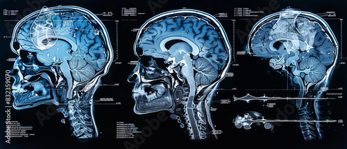 MRI Images of the Brain with Detailed Anatomical Features photo