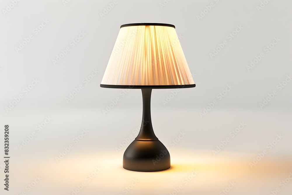 Elegant Lamp with Warm Glow Illuminating Minimalist Interior Elegant Lamp with Warm Glow Illuminating Minimalist Interior