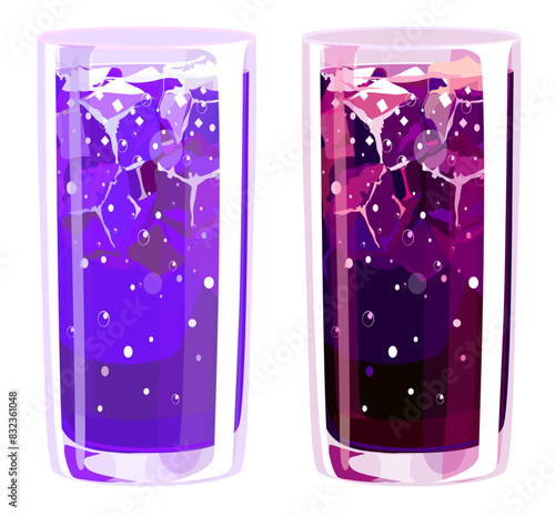 紫色のジュースのイラスト