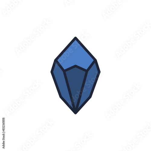 blue magical stone myth logo vector illustration template design