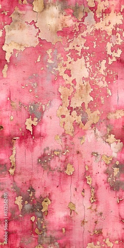 Pink wall with beautiful stains and splashes of paint.