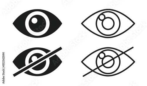 Icon set representing eyes, seeing, observation, etc. © SUE