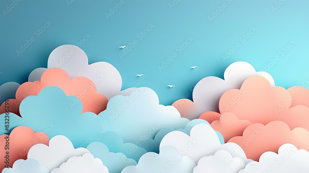 Illustration featuring clouds.