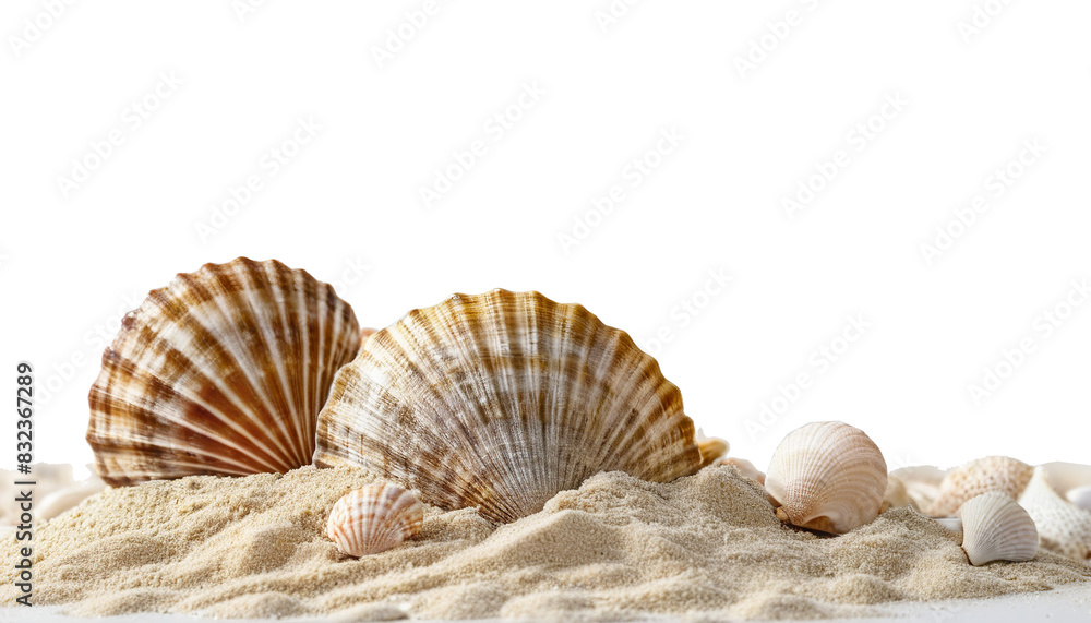 Delicate Seashell Isolated on White Background Delicate Seashell Isolated on White Background