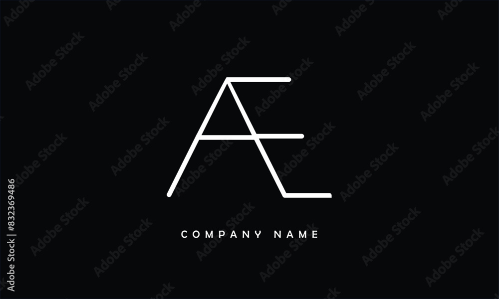 AE, EA, A, E Abstract Letters Logo Monogram AE, EA, A, E Abstract Letters Logo Monogram
