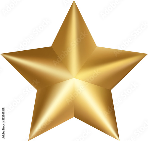 3D golden star