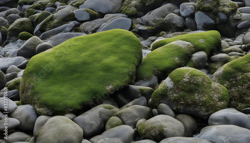 moss, rock and the sea