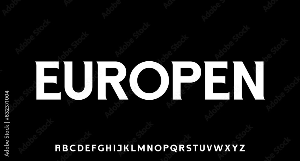 EUROPEN futuristic modern geometric ELEGANT SPORTY font	
