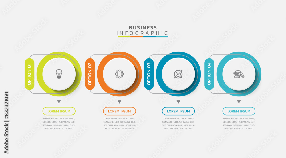Vector infographics business template design Vector infographics business template design