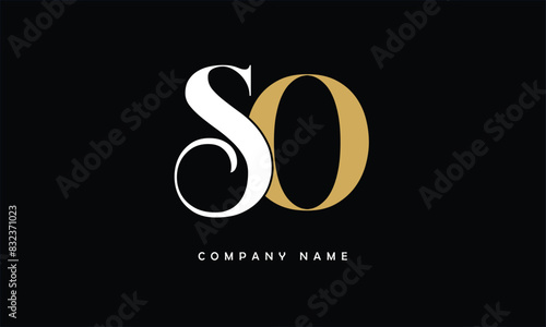 SO, OS, S, O Abstract Letters Logo Monogram