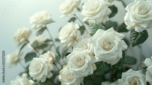 White roses background  a white rose bouquet against a white wall  white color background  a large bouquet of white roses in closeup with many blooming white roses  white background.