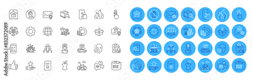 Distribution, Loyalty program and Corrupt line icons pack. Global business, Health skin, Organic waste web icon. Swipe up, Get box, Search package pictogram. Delete file, Vip certificate. Vector