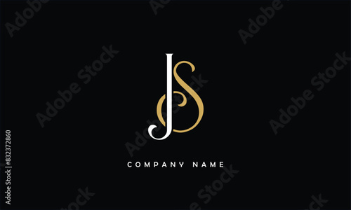 JS, SJ, J, S Abstract Letters Logo Monogram