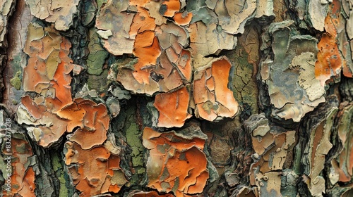 Detailed View of the Bark of the Ash Tree photo