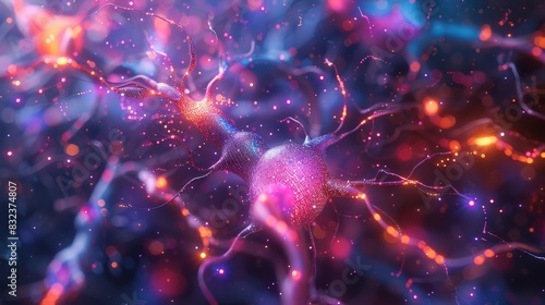 Wallpaper Mural A futuristic, abstract representation of quantum internet technology, showcasing interconnected nodes emitting colorful quantum bits, symbolizing secure and instantaneous communica Torontodigital.ca