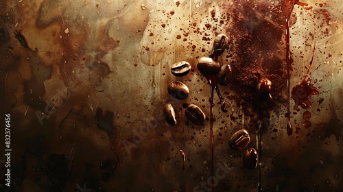 Coffee beans splash for a coffee themed design