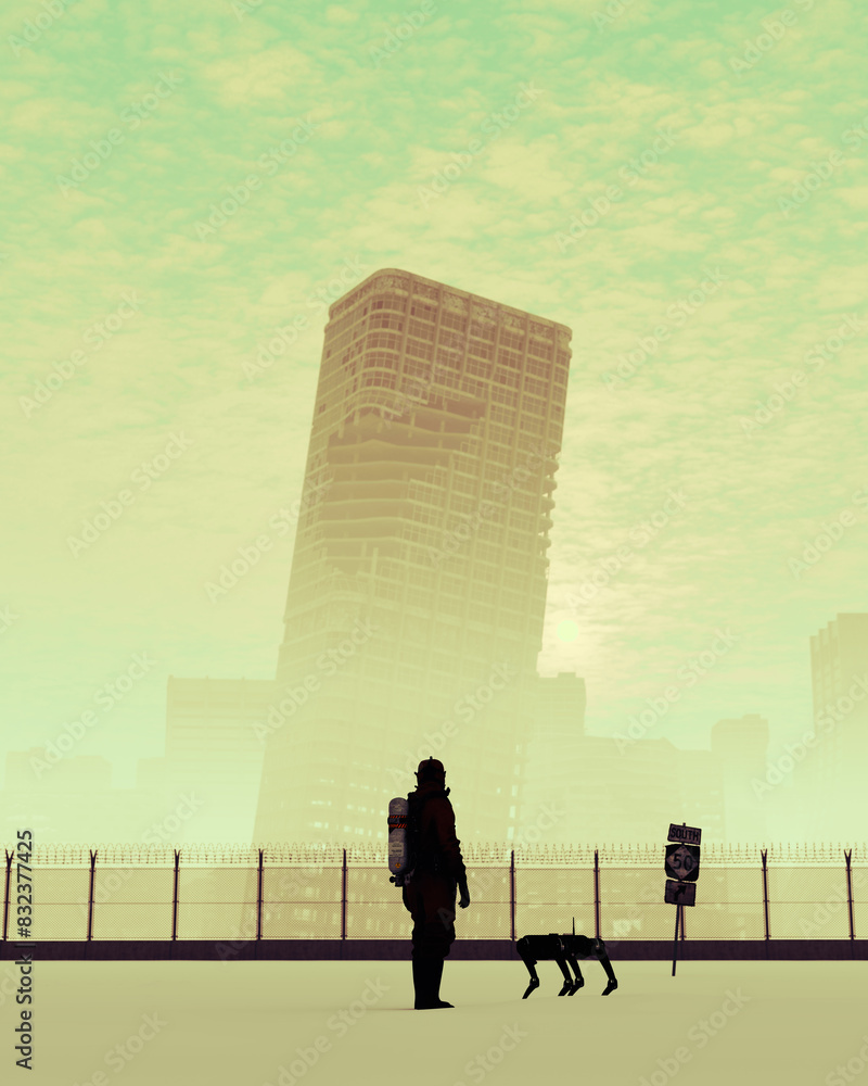 Apocalypse Post Apocalyptic Abandoned City Desert City Sandy Beige