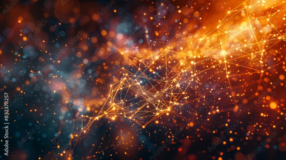 An abstract representation of distributed computing, featuring a network of nodes connected by lines and dots An abstract representation of distributed computing, featuring a network of nodes connected by lines and dots
