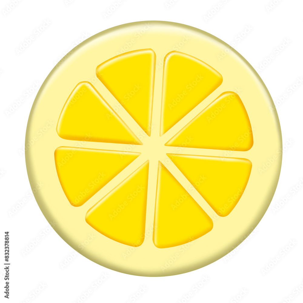 slice of lemon isolated on white transparent background slice of lemon isolated on white transparent background