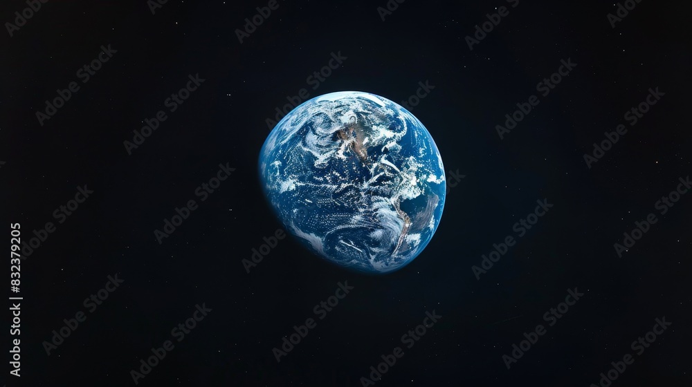 An artistic representation of Earth as a small, pale blue dot suspended in the vastness of space An artistic representation of Earth as a small, pale blue dot suspended in the vastness of space
