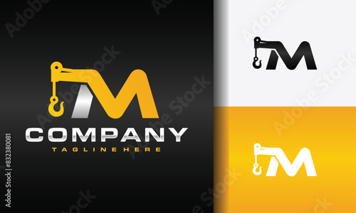 letter M towing logo